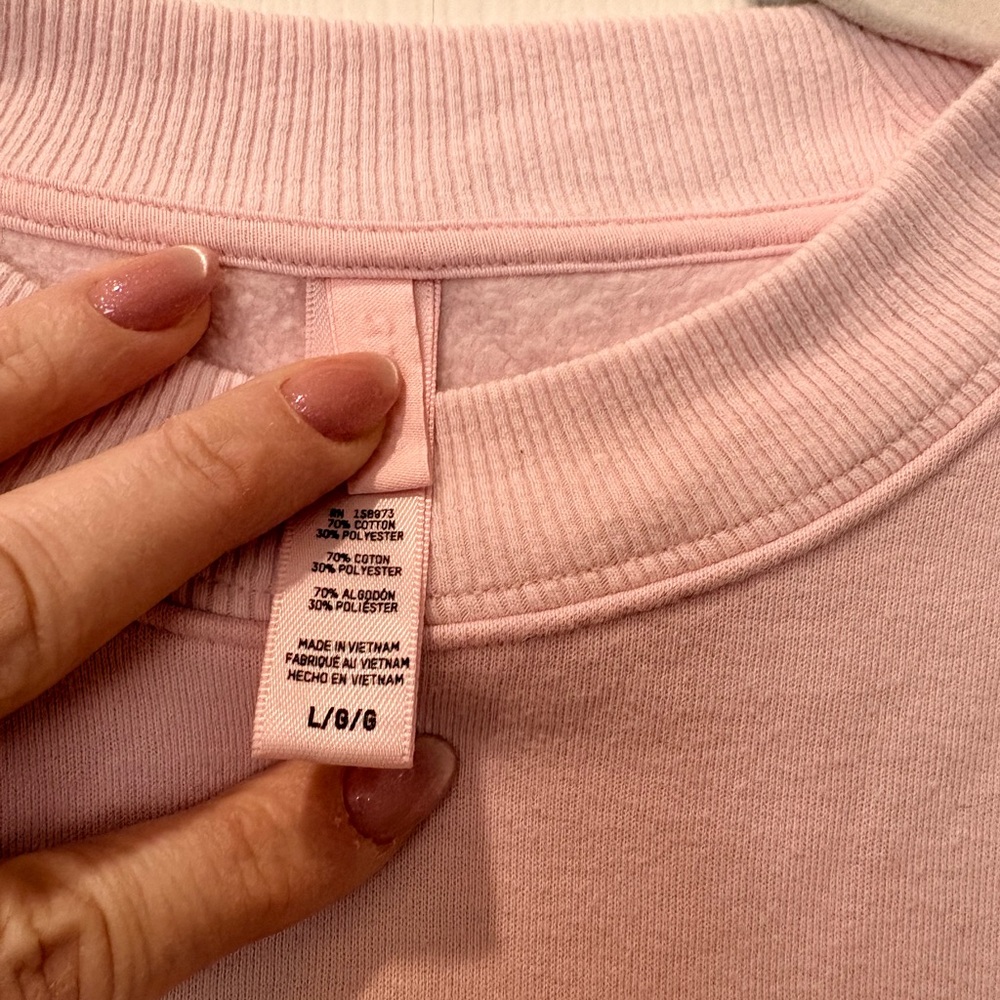 SKIMS Pink Crewneck Sweatshirt – Size Large - Excellent Condition - Picture 2 of 2